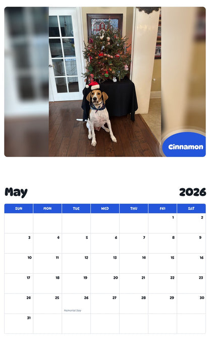 2026 - 2027 Cinnamon - Pawidols Pet Calendar