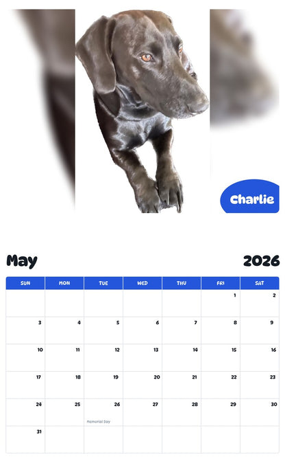 2026 - 2027 Charlie - Pawidols Pet Calendar