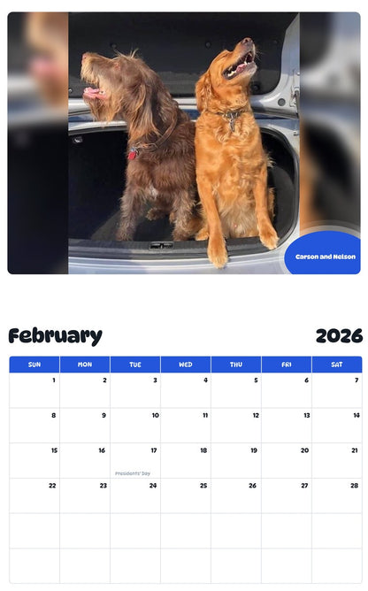 October 2025 - September 2026 Carson and Nelson - Pawidols Pet Calendar