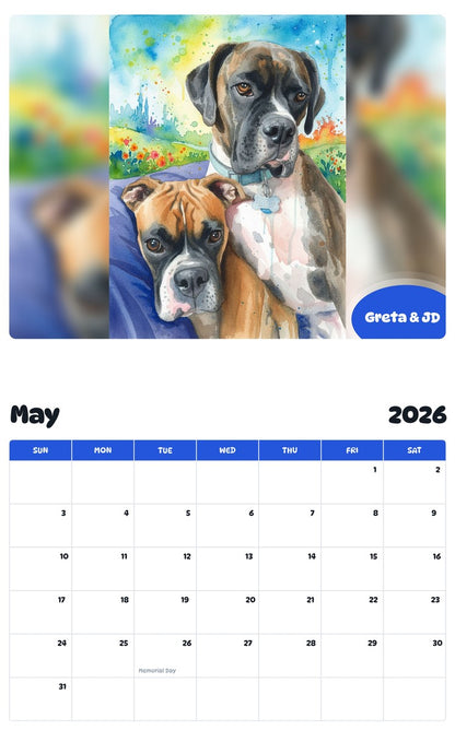 2026 - 2027 Greta & JD - Pawidols Pet Calendar