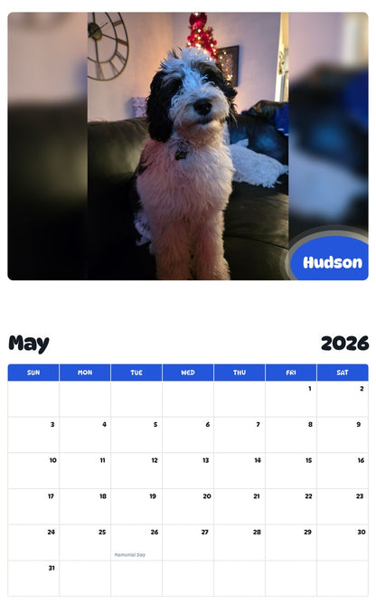 2026 - 2027 Hudson - Pawidols Pet Calendar
