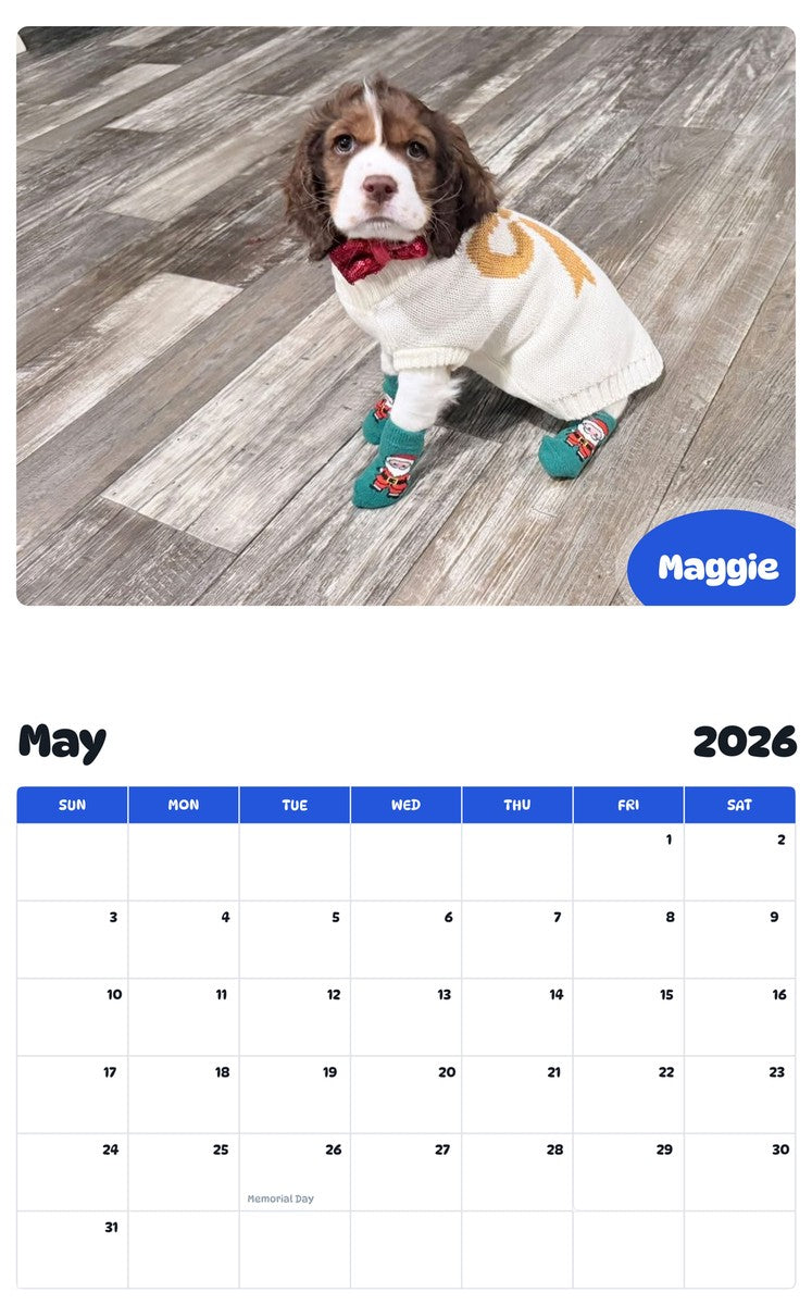 2026 - 2027 Maggie - Pawidols Pet Calendar