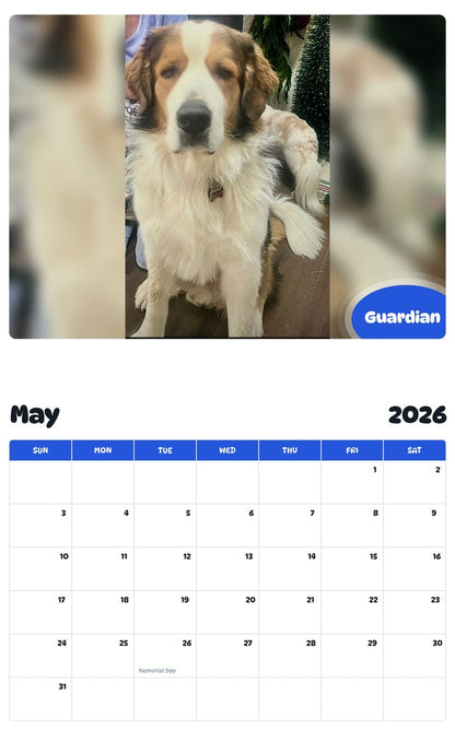 2026 - 2027 Guardian - Pawidols Pet Calendar