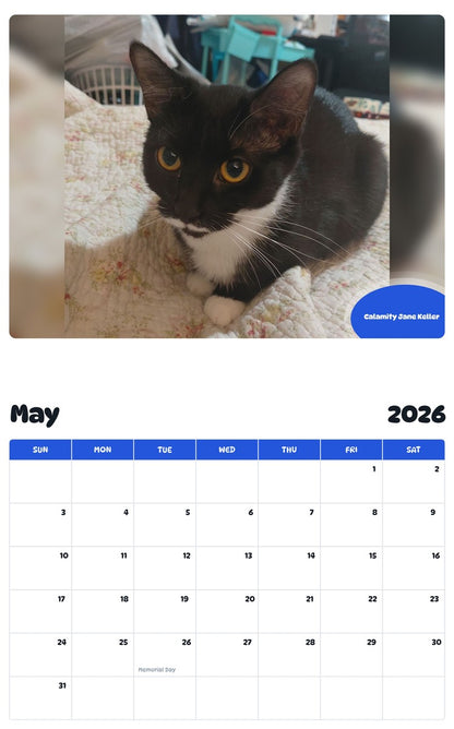 2026 - 2027 Calamity Jane Keller - Pawidols Pet Calendar