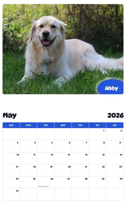 2026 - 2027 Abby - Pawidols Pet Calendar