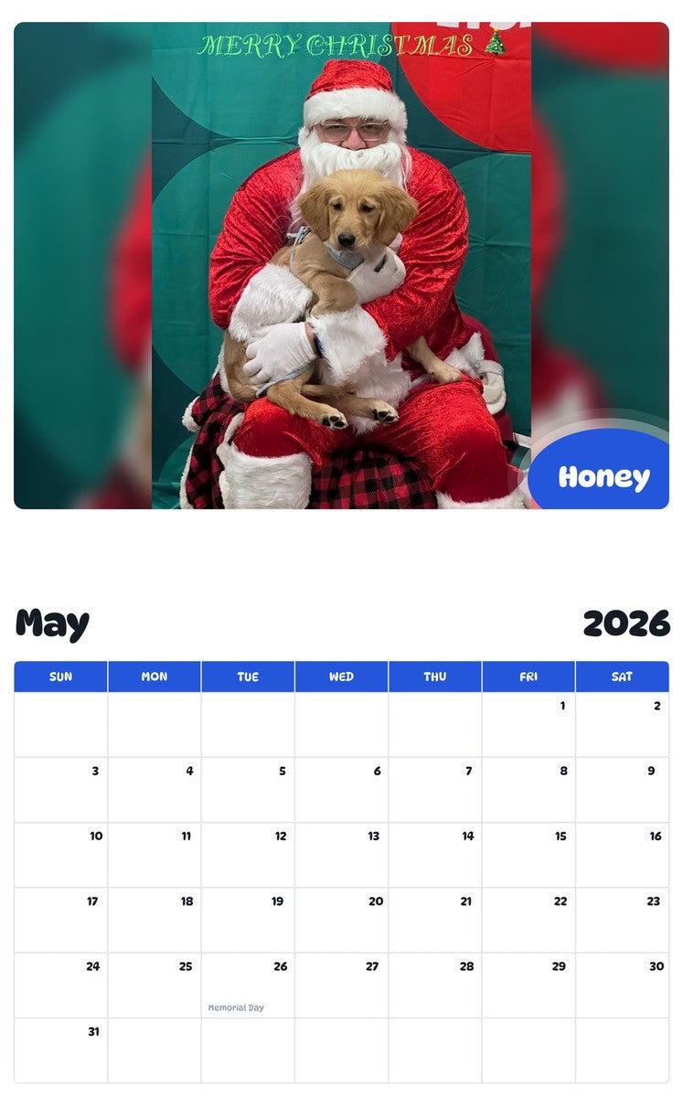 2026 - 2027 Honey - Pawidols Pet Calendar
