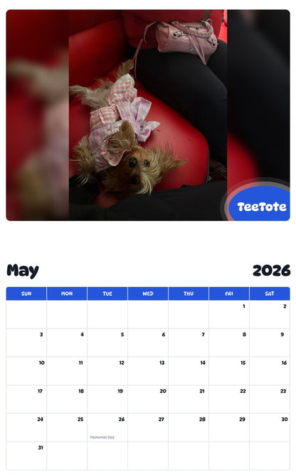 2026 - 2027 TeeTote - Pawidols Pet Calendar