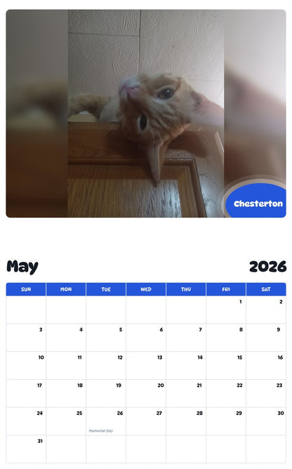 2026 - 2027 Chesterton - Pawidols Pet Calendar