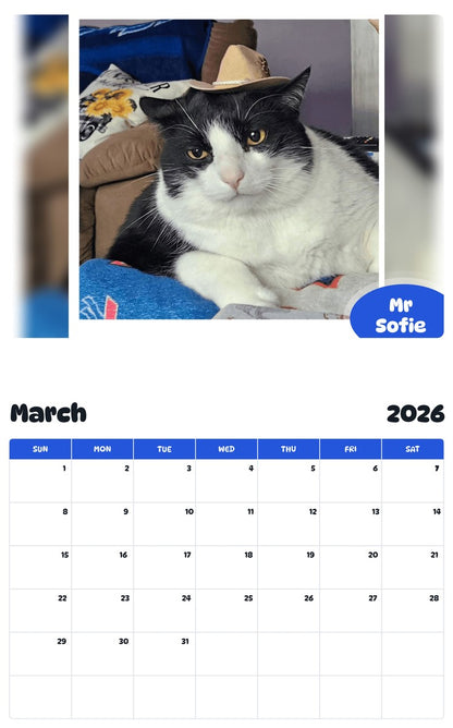 November 2025 - October 2026 Mr Sofie - Pawidols Pet Calendar