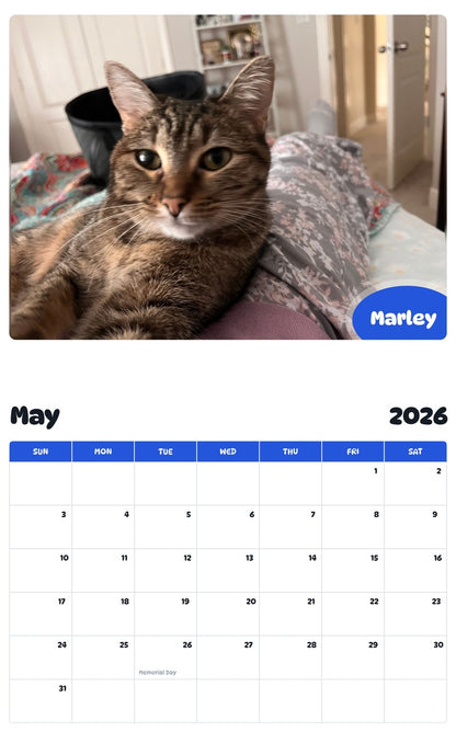 2026 - 2027 Marley - Pawidols Pet Calendar