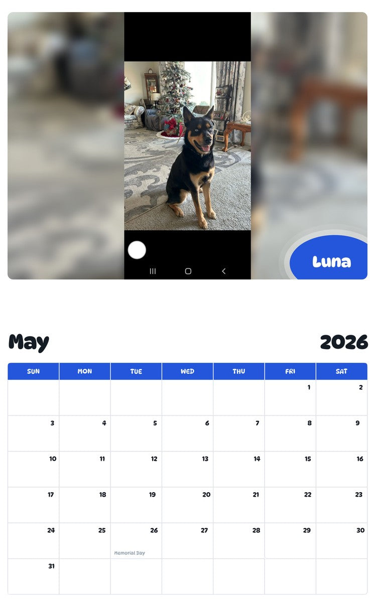 2026 - 2027 Luna - Pawidols Pet Calendar