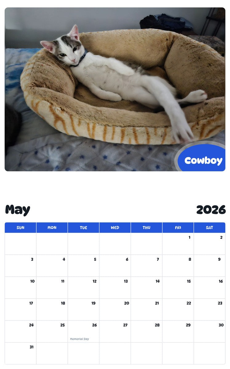 2026 - 2027 Cowboy - Pawidols Pet Calendar