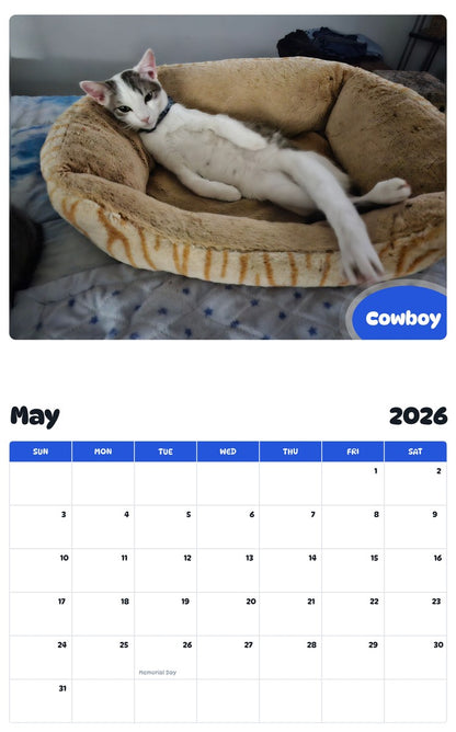 2026 - 2027 Cowboy - Pawidols Pet Calendar