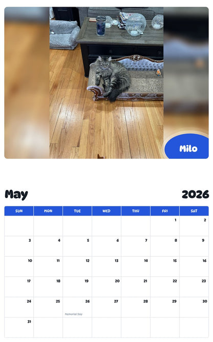 2026 - 2027 Milo - Pawidols Pet Calendar