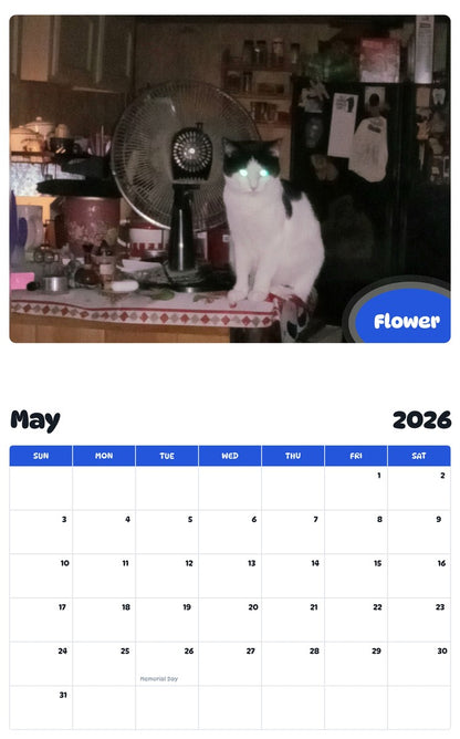 2026 - 2027 Flower - Pawidols Pet Calendar