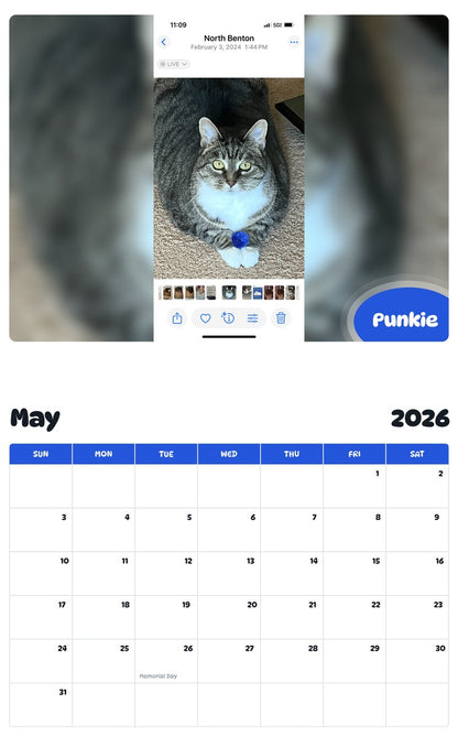 2026 - 2027 Punkie - Pawidols Pet Calendar