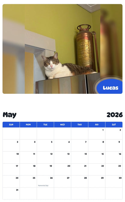 2026 - 2027 Lucas - Pawidols Pet Calendar