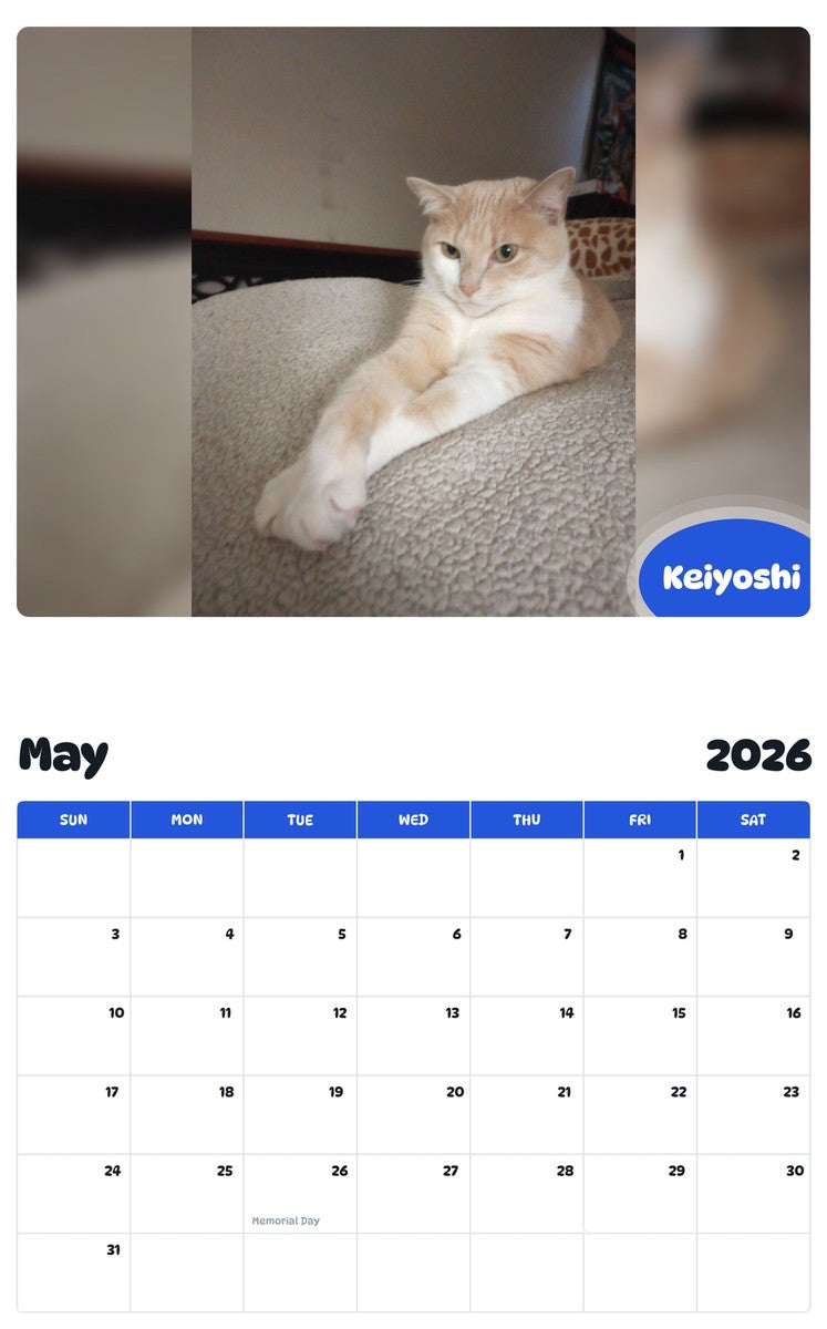 2026 - 2027 Keiyoshi - Pawidols Pet Calendar
