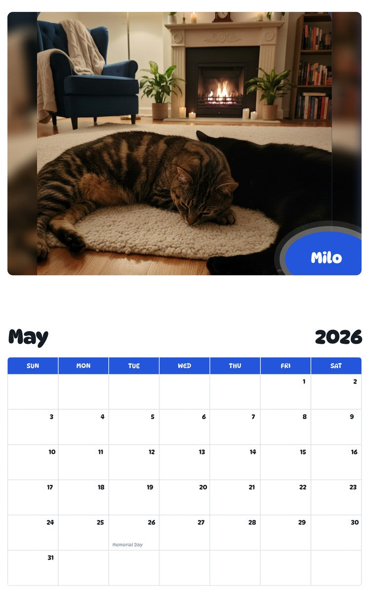 2026 - 2027 Milo - Pawidols Pet Calendar
