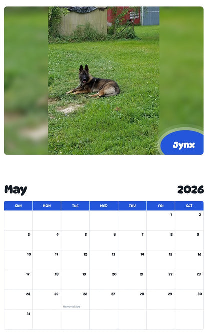 2026 - 2027 Jynx - Pawidols Pet Calendar