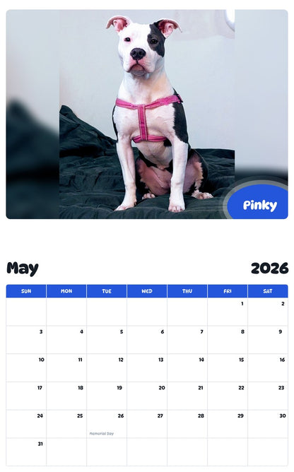 2026 - 2027 Pinky - Pawidols Pet Calendar