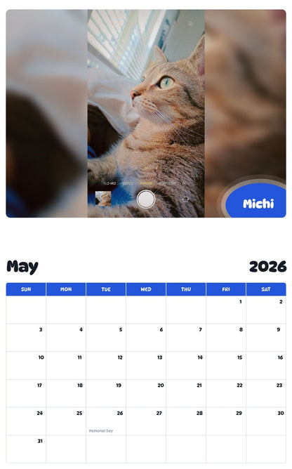 2026 - 2027 Michi - Pawidols Pet Calendar