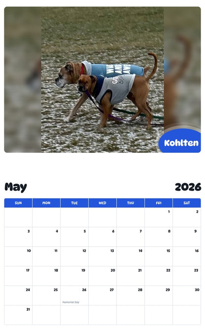 2026 - 2027 Kohlten - Pawidols Pet Calendar