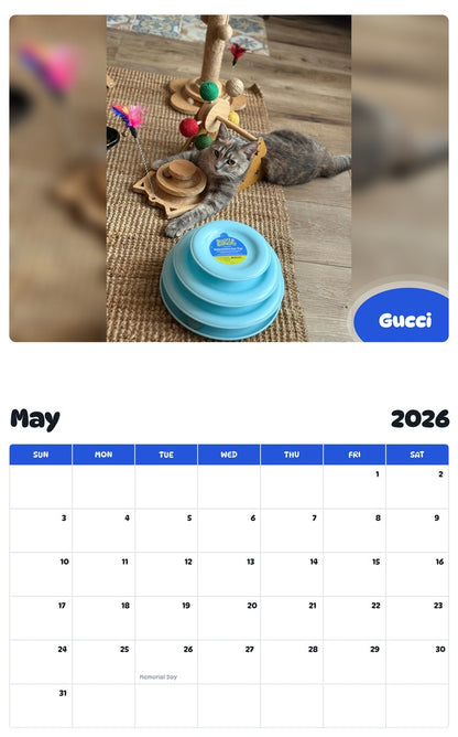 2026 - 2027 Gucci - Pawidols Pet Calendar