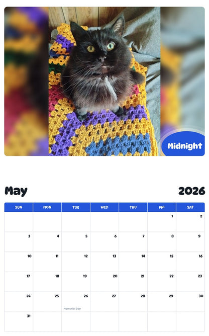 2026 - 2027 Midnight - Pawidols Pet Calendar