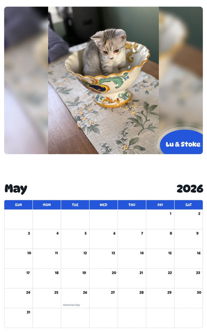 2026 - 2027 Lu & Stoke - Pawidols Pet Calendar