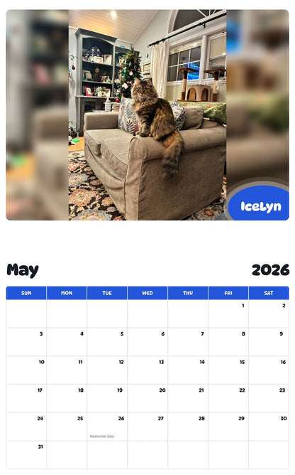 2026 - 2027 IceLyn - Pawidols Pet Calendar
