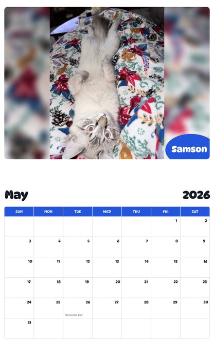2026 - 2027 Samson - Pawidols Pet Calendar