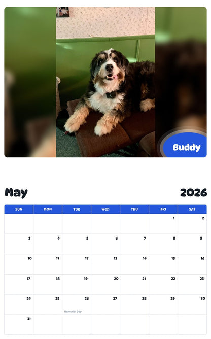 2026 - 2027 Buddy - Pawidols Pet Calendar