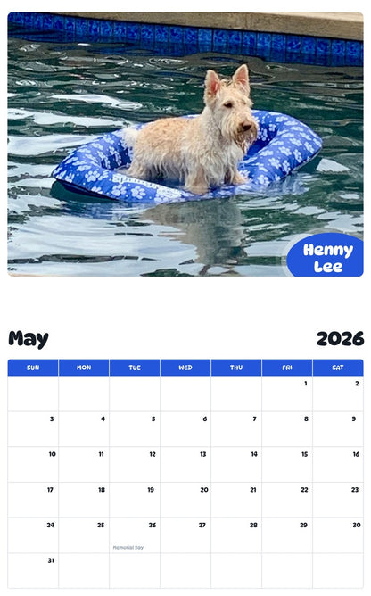 2026 - 2027 Henny Lee - Pawidols Pet Calendar