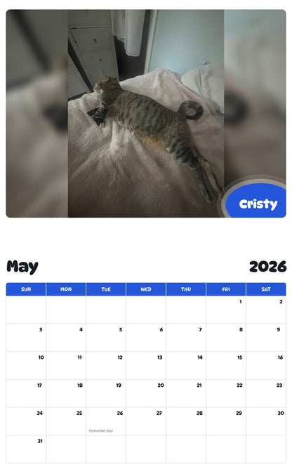 2026 - 2027 Cristy - Pawidols Pet Calendar