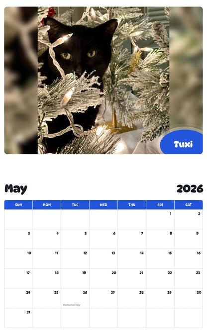 2026 - 2027 Tuxi - Pawidols Pet Calendar