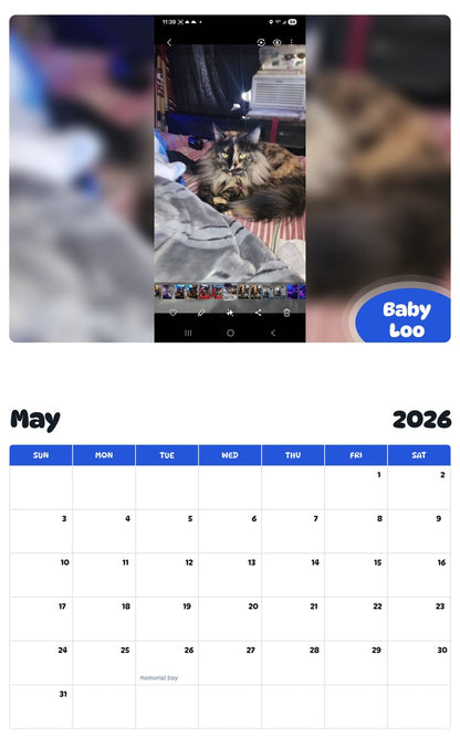 2026 - 2027 Baby Loo - Pawidols Pet Calendar