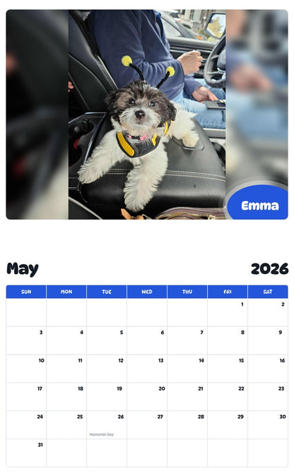 2026 - 2027 Emma - Pawidols Pet Calendar