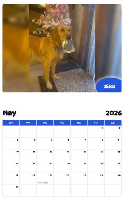 2026 - 2027 Sixx - Pawidols Pet Calendar