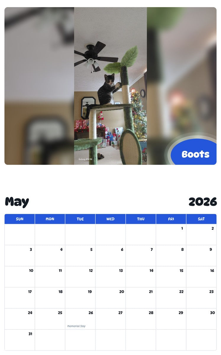 2026 - 2027 Boots - Pawidols Pet Calendar