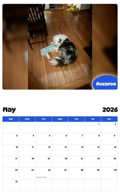 2026 - 2027 Bucaroo - Pawidols Pet Calendar