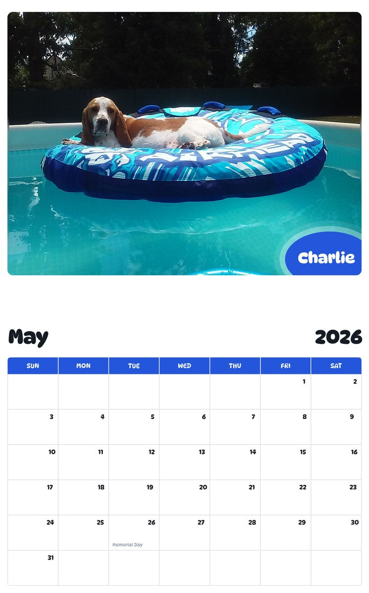 2026 - 2027 Charlie - Pawidols Pet Calendar