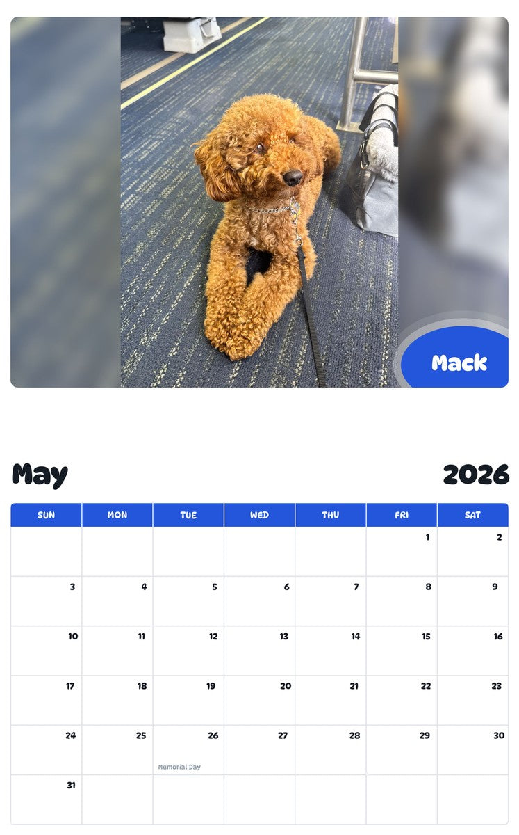 2026 - 2027 Mack - Pawidols Pet Calendar