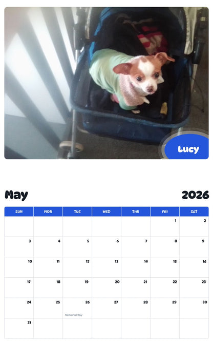 2026 - 2027 Lucy - Pawidols Pet Calendar