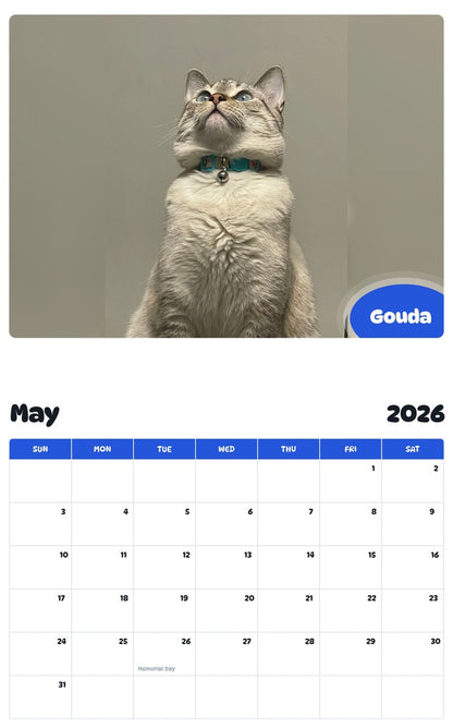 2026 - 2027 Gouda - Pawidols Pet Calendar