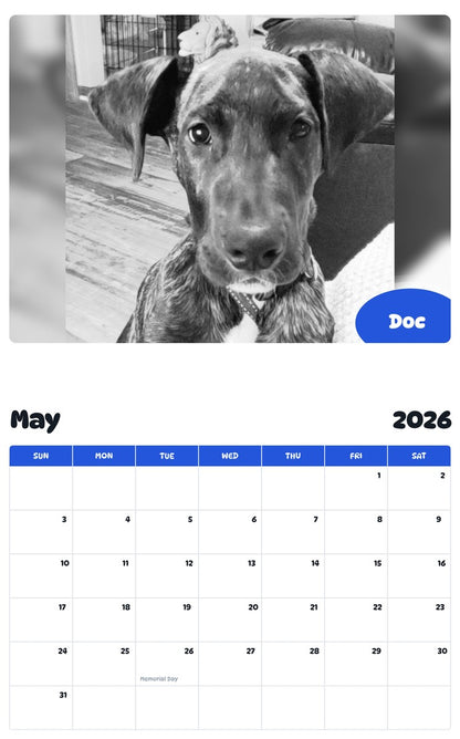 2026 - 2027 Doc - Pawidols Pet Calendar