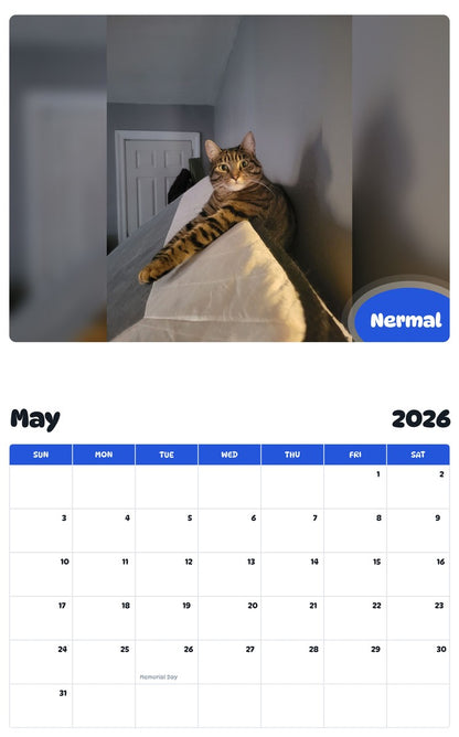 2026 - 2027 Nermal - Pawidols Pet Calendar