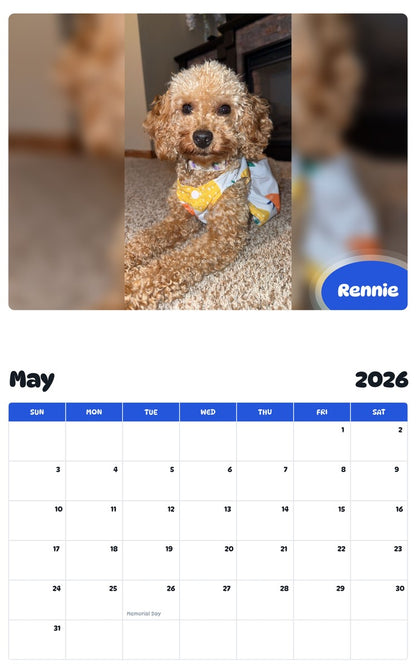 2026 - 2027 Rennie - Pawidols Pet Calendar