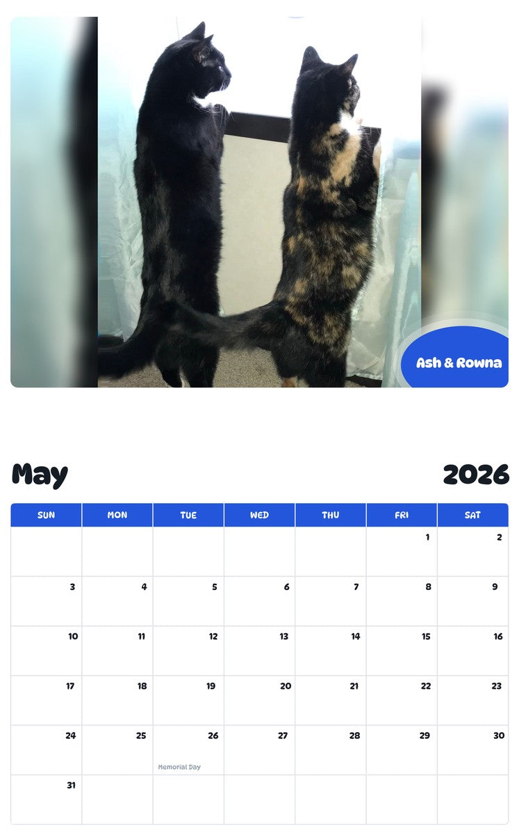 2026 - 2027 Ash & Rowna - Pawidols Pet Calendar