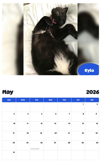2026 - 2027 Kylo - Pawidols Pet Calendar
